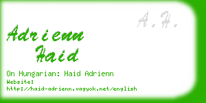 adrienn haid business card